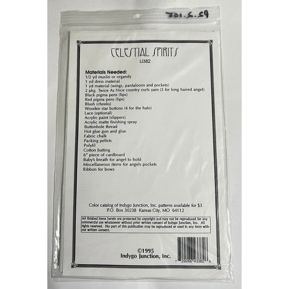 NEW Indygo Junction-Celestial Spirits 20" Angel Doll Pattern & Instructions - Picture 2 of 2